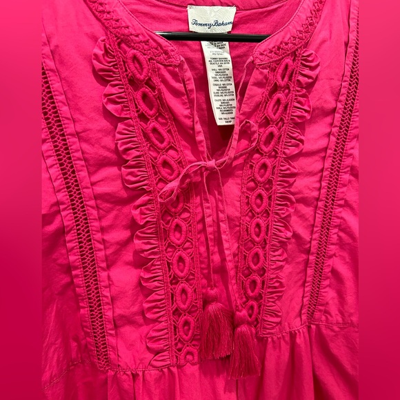 Tommy Bahama Poplin Split Neck Dress - Picture 2 of 2